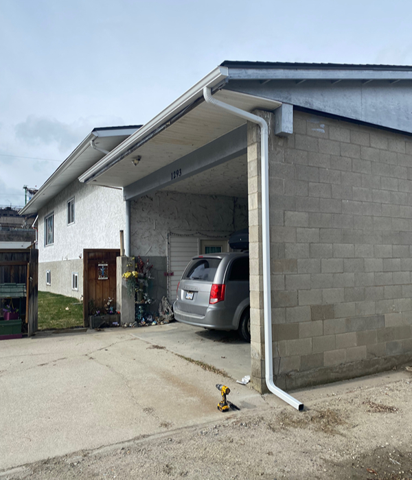 Seamless gutter installation in Trail